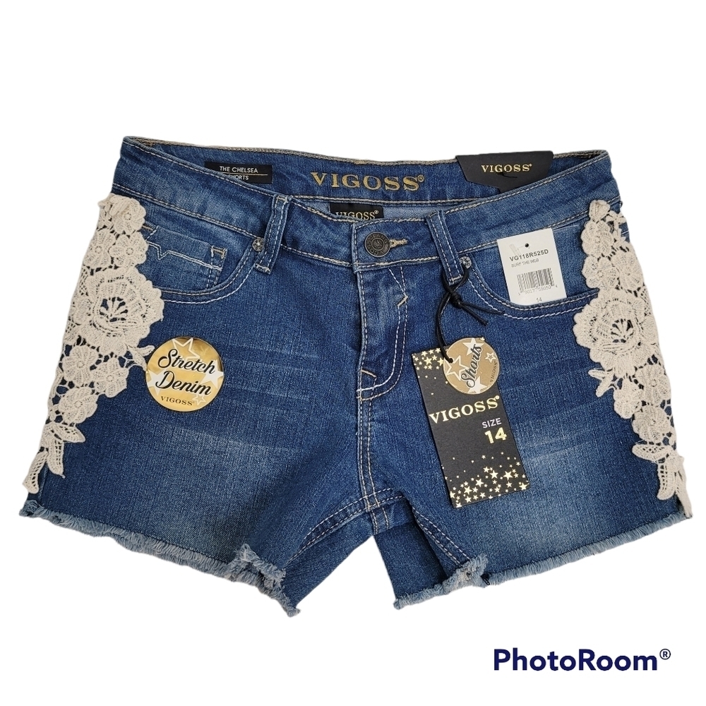 VIGOSS‎ Chelsea Stretch Denim Shorts SIZE 14